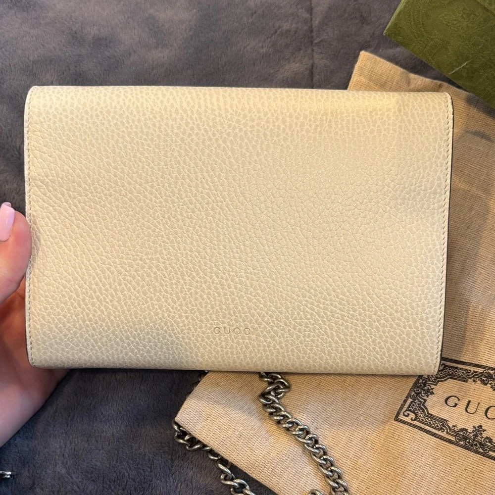 Gucci Dionysus White Leather Wallet On Chain *BRAND NEW*